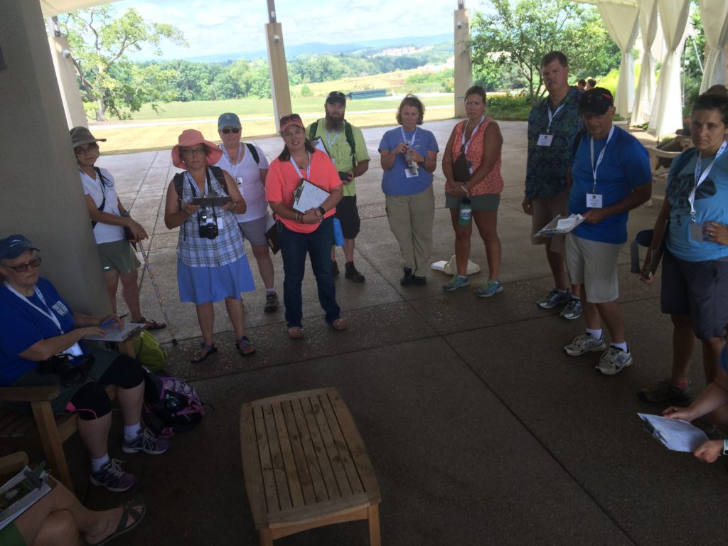 Assembly and sharing notes before leaving the Arboretum.
